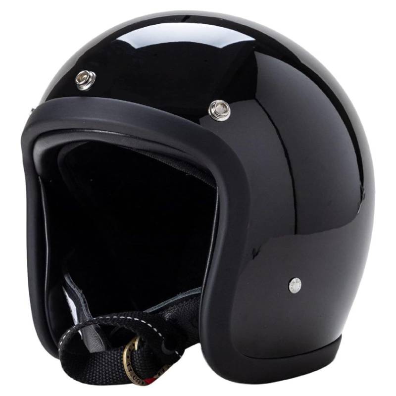 Japanischer Motorradhelm Offener Retro-Helm Mit Doppel-D-Schnalle Leichter Jet-3/4-Helm Für Erwachsene Herren Damen Moped Roller Cruiser DOT/ECE-Geprüft 2,L(59-60CM) von ZGFHTY