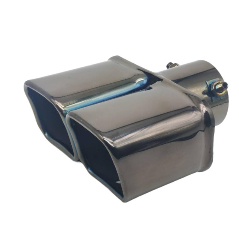 Auto Auspuff Endrohr 1 PCS Silber/Schwarz Universal Auto Auspuffrohr Edelstahl Auspuff Schalldämpfer Einlass Für 60mm/75mm Auspuffblende(Innet 75mm C) von ZHANFEIS