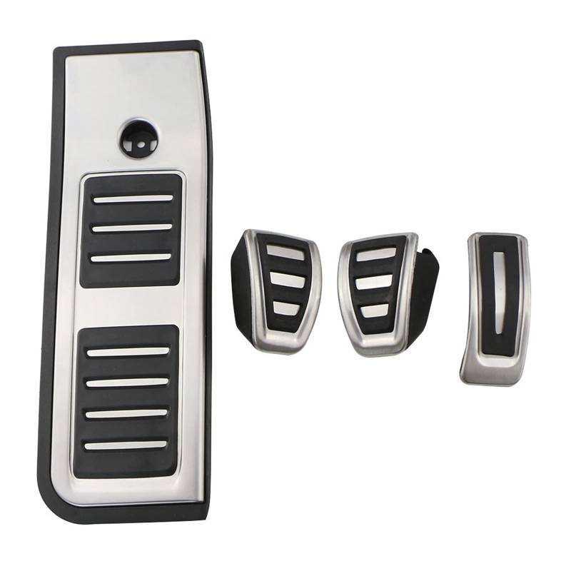 Auto Pedale Abdeckung Für A6 C8 2018-2022 Auto LHD Pedale Gas Kraftstoff Bremse Fußstütze Pedal Abdeckung Pad Auto Pedal Zubehör(MT with rest) von ZHANFEIS