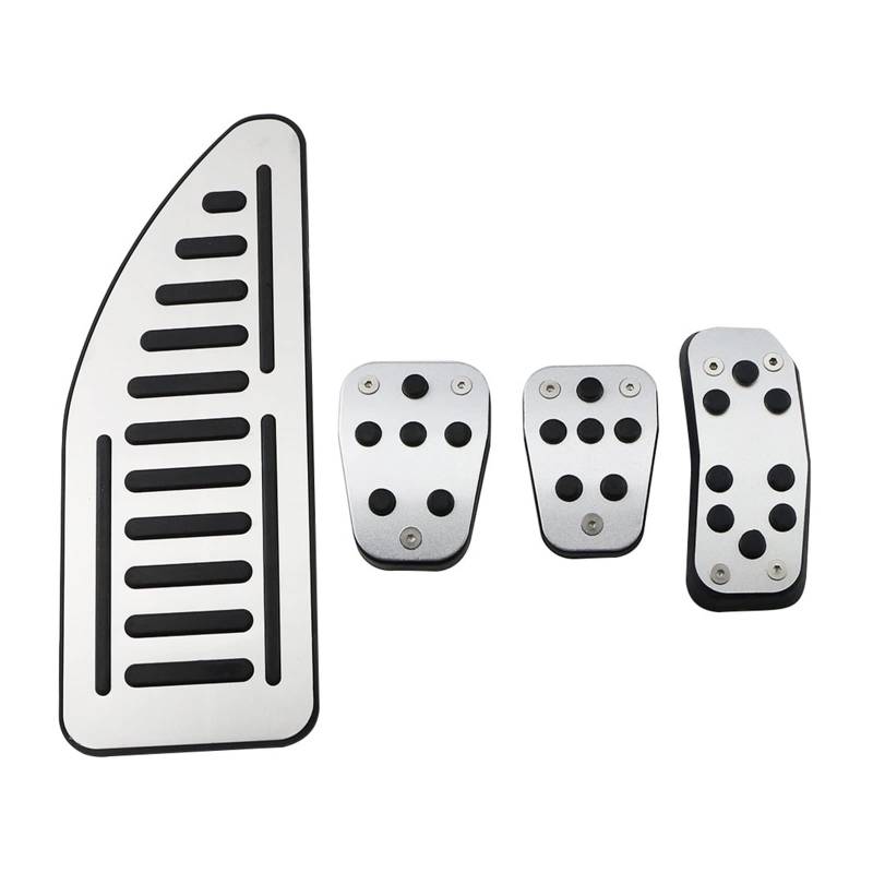 Auto Pedale Abdeckung Für Ford Für Fiesta 2009-2013 Für Ecosport 2013-2017 Auto Pedale Kraftstoff Gas Bremse Rest Pedal Pad Abdeckung Auto Pedal Zubehör(MT with rest) von ZHANFEIS