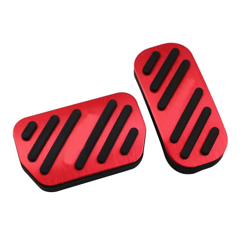 Auto Pedale Abdeckung Für Toyota Für C-HR Für CHR 2016-2022 AT Bremspedal Gaspedal Auto Pads Abdeckung Auto Pedale Auto Pedal Zubehör(Red) von ZHANFEIS