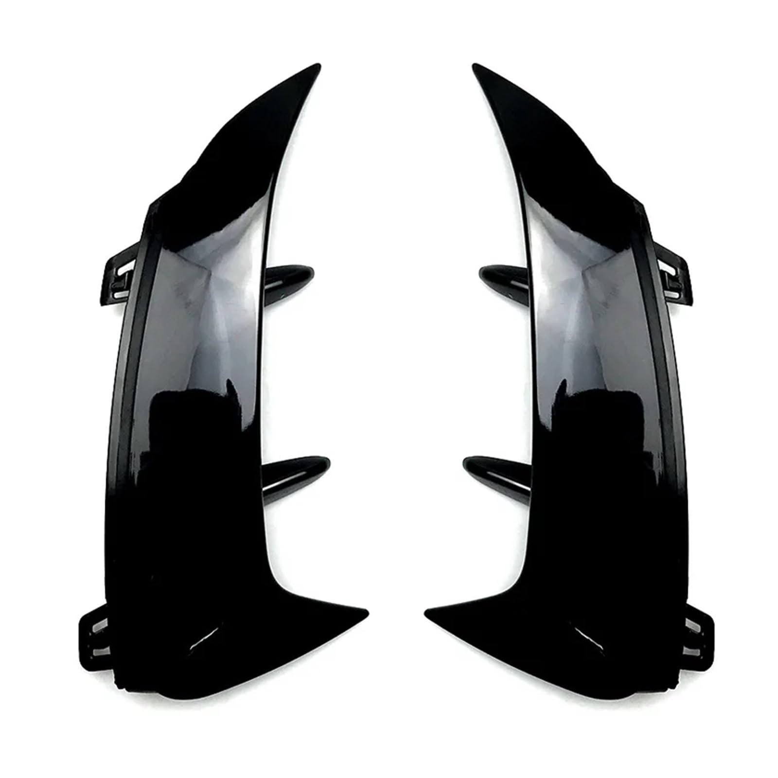 Heckspoiler Regal Für Benz A-Klasse W177 Limousine A180 A200 A220 A250 A35 2019 Bis Up Rear Vent Trim Stoßstange Trim Lip Side Canards Fin Splitter Hecklippe Spoiler(Glossy Black) von ZHANFEIS