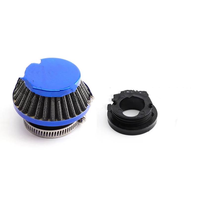 Motorrad Ansaugluftfilter Für 47cc 49cc 2 Hub Moto Bike Moped Kleine ATV Quad Dirt Bike Zubehör Motorrad 42mm Luftfilter & Stecker Filter Ansaugreiniger(Blue) von ZHANFEIS