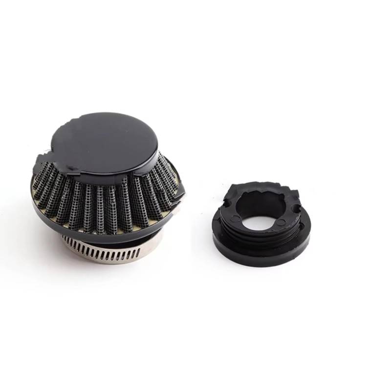 Motorrad Ansaugluftfilter Für 47cc 49cc 2 Hub Moto Bike Moped Kleine ATV Quad Dirt Bike Zubehör Motorrad 42mm Luftfilter & Stecker Filter Ansaugreiniger(Schwarz) von ZHANFEIS