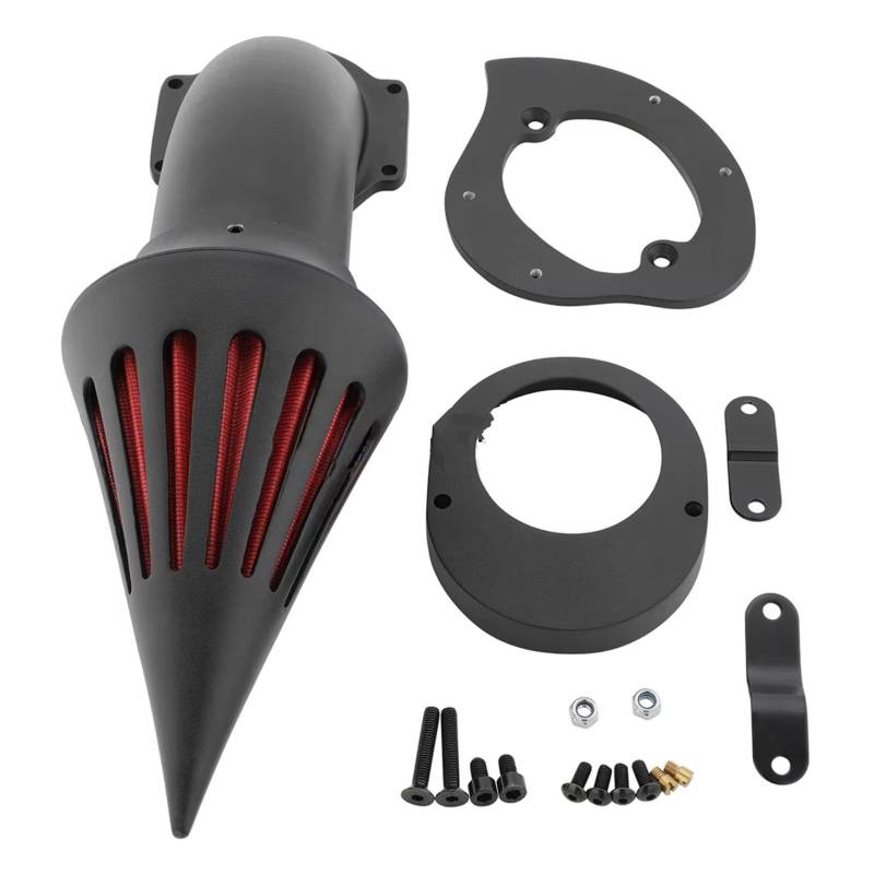 Motorrad Ansaugluftfilter Für V-Star 650 XVS650 1986-2019 Motorradzubehör Luftfilter-Ansaugkit Filter Ansaugreiniger(A-Matte Black) von ZHANFEIS