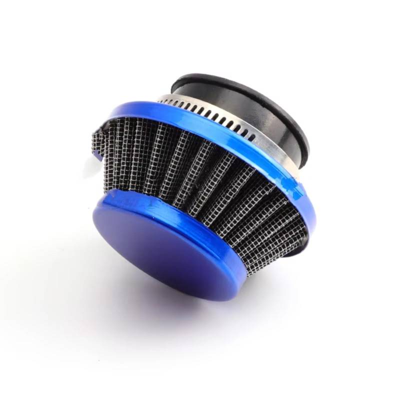 Motorrad Ansaugluftfilter Universal 35mm 38mm 42mm 44mm Luftfilter Clearner Für Gas Motorisierte Fahrrad Push Moto Bike ATV Quad Motorrad Teile Filter Ansaugreiniger(Blue-38mm) von ZHANFEIS