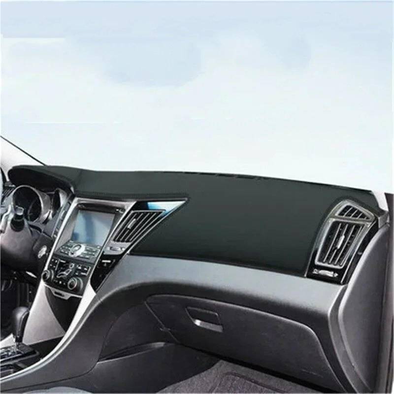 Auto Dash Mat Für Hyundai Für Sonata 8 2011 2012 2013 2014 Leder Dashboard Abdeckung Dash Pretector Anti-Slip Matte Trim Sonnenschirm Dashmat Teppich Auto Dashboard Cover(Left Hand Driver) von ZHANGWENLING