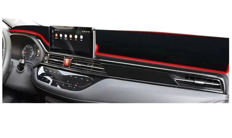 Auto Dash Mat Für JAC Js4 Sei4 Pro 2020 2021 2022 2023 Auto Dashboard Vermeiden Licht Pad Instrument Plattform Schreibtisch Abdeckung Matten Teppiche Auto Dashboard Cover(RED) von ZHANGWENLING