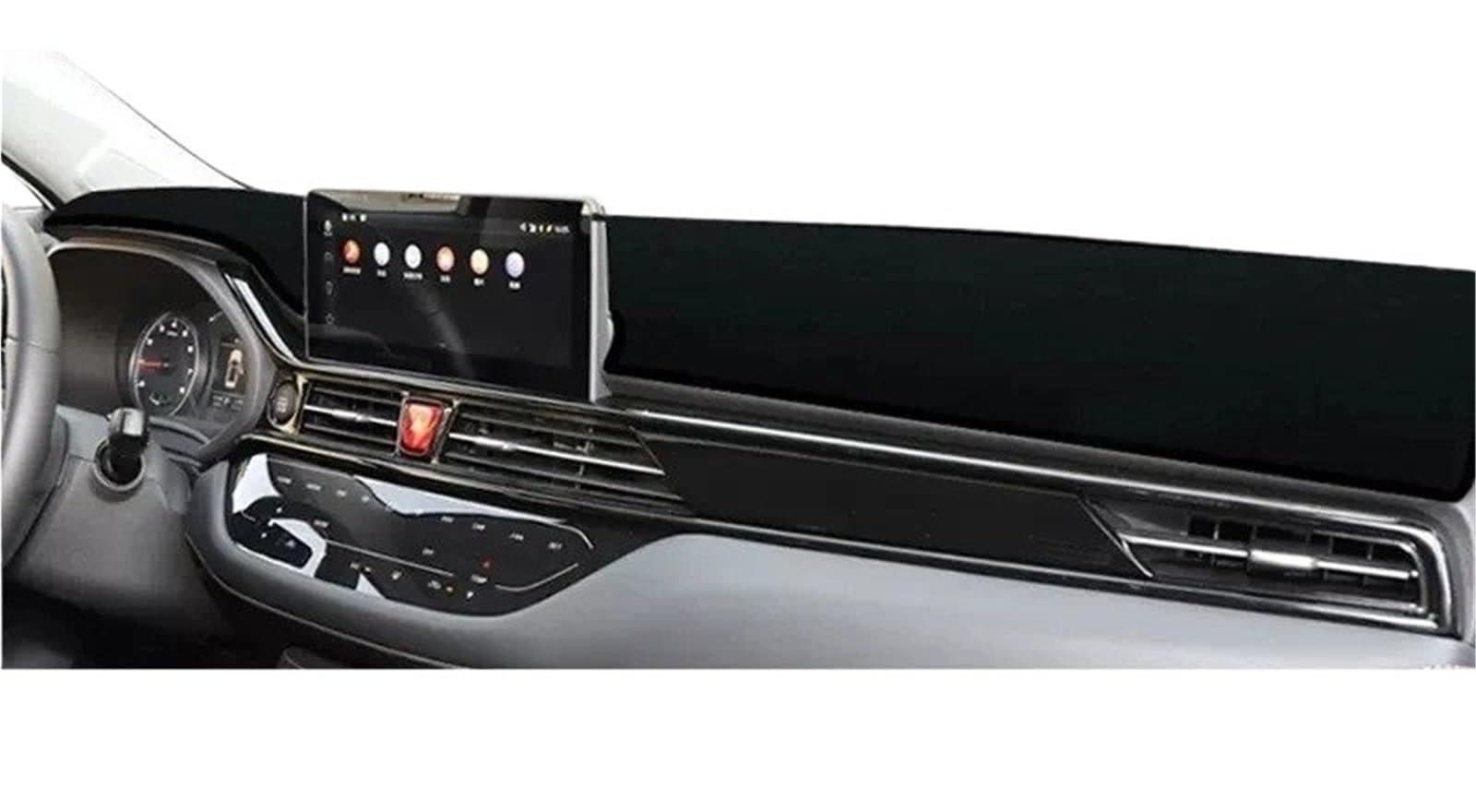 Auto Dash Mat Für JAC Js4 Sei4 Pro 2020 2021 2022 2023 Auto Dashboard Vermeiden Licht Pad Instrument Plattform Schreibtisch Abdeckung Matten Teppiche Auto Dashboard Cover(Schwarz) von ZHANGWENLING