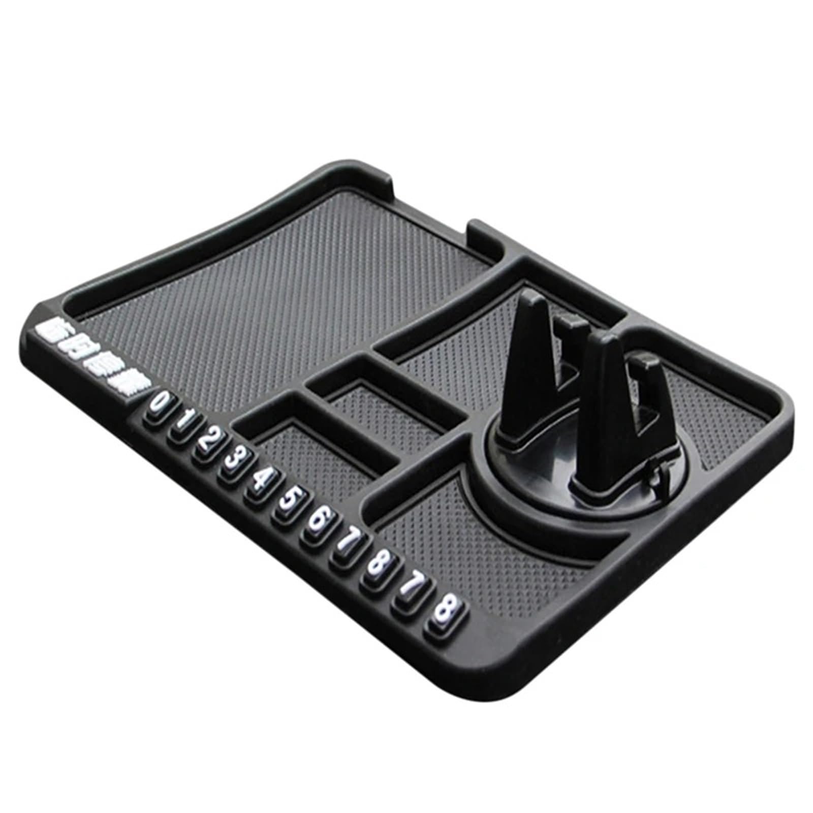 Auto Dash Mat Multifunktionale Auto Telefonhalter rutschfeste Klebrige Anti Rutsch Armaturenbrett Telefonhalterung Silikon Pad Matte Auto Dashboard Cover(Schwarz) von ZHANGWENLING