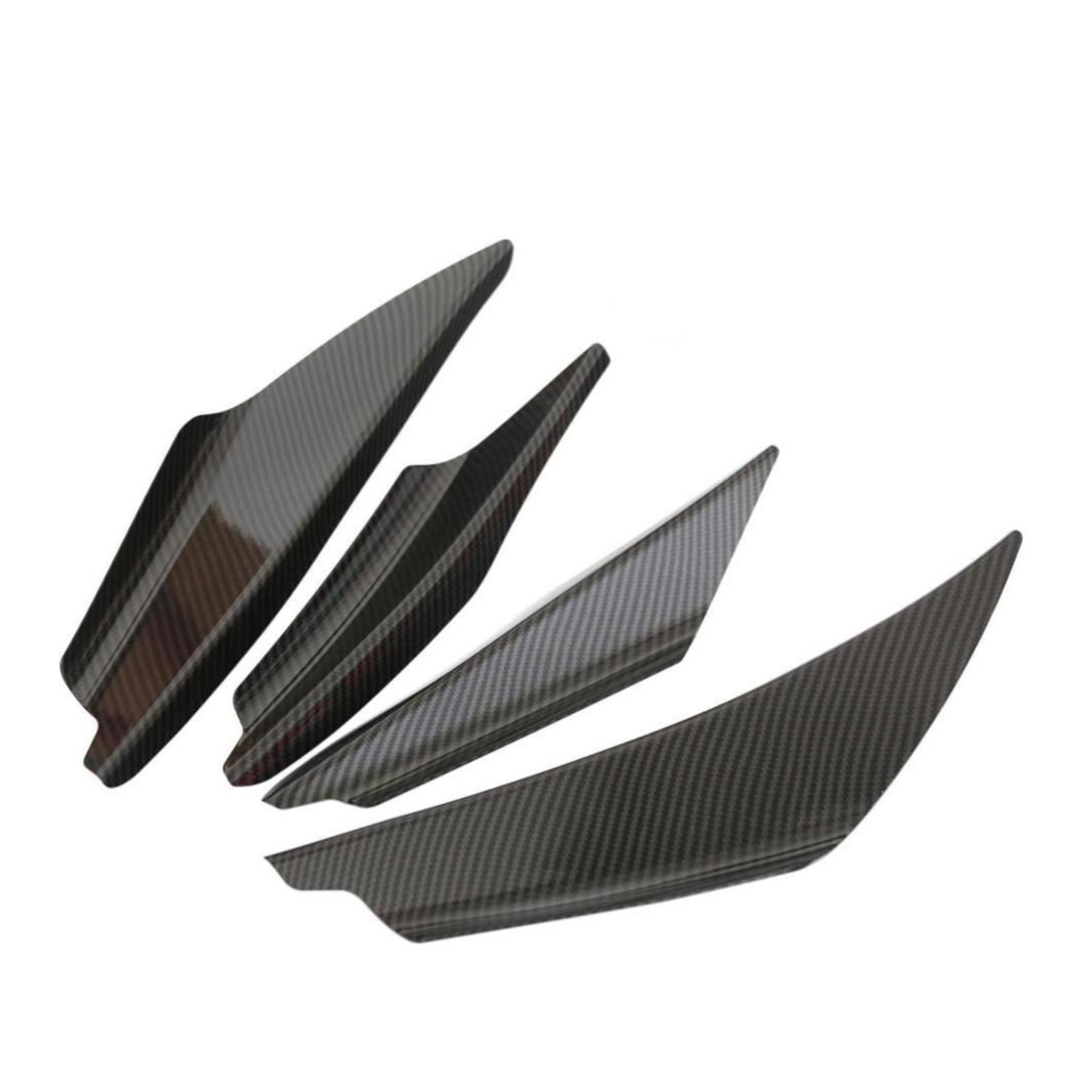 Auto Frontspoiler Lippe 4-teiliges Universal-Auto-Frontstoßstangen-Spoiler-Set Kratzstreifen Auto-Frontstoßstange Lippe Canards Splitter Auto Frontlippe Spoiler(Carbon Fiber) von ZHANGWENLING