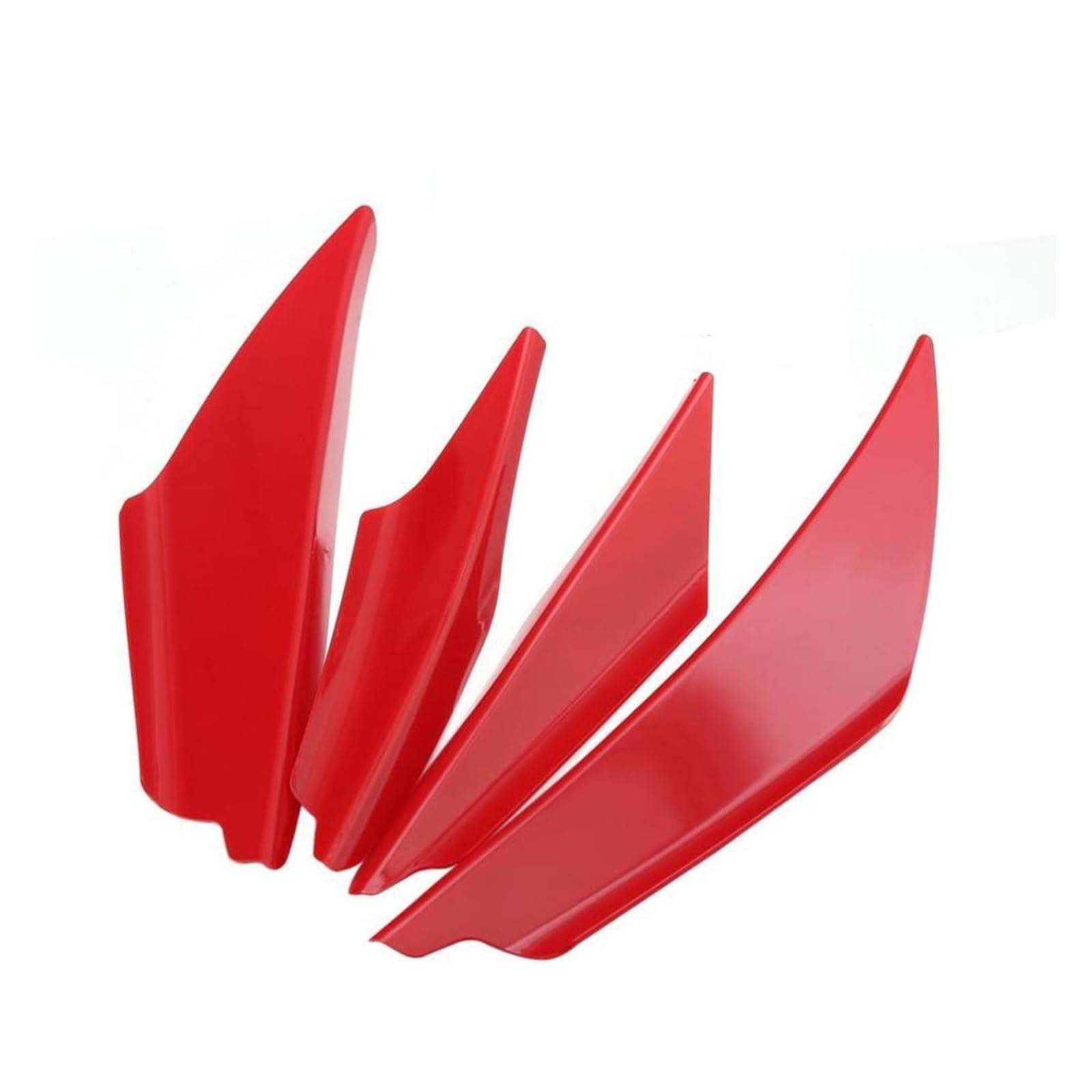 Auto Frontspoiler Lippe 4-teiliges Universal-Auto-Frontstoßstangen-Spoiler-Set Kratzstreifen Auto-Frontstoßstange Lippe Canards Splitter Auto Frontlippe Spoiler(Red) von ZHANGWENLING