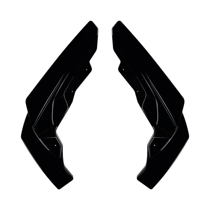 Auto Frontspoiler Lippe Für 2 Serie Für M2 Für G87 2023 + Hinten Lip Corner Spoiler Auto Körper Kit Auto Frontlippe Spoiler(Glossy Black) von ZHANGWENLING