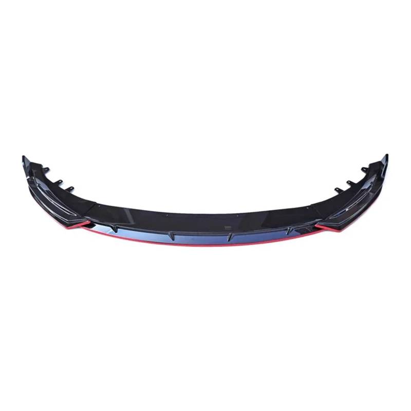 Auto Frontspoiler Lippe Für BYD Für Dichtung Für EV 2022 2023 2024 Frontschürze Spoiler Auto Körper Kit Frontschürze Unteren Schutz Auto Front Lip Auto Frontlippe Spoiler(Glossy Black-Red) von ZHANGWENLING