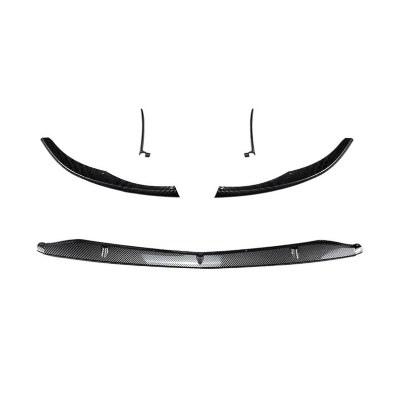 Auto Frontspoiler Lippe Für Benz Für C Klasse Für W205 Für C205 Für C63 Für C63s Für AMG 2015-2022 Frontschürze Lip Spoiler Body Kit Auto Frontlippe Spoiler(Carbon Look) von ZHANGWENLING