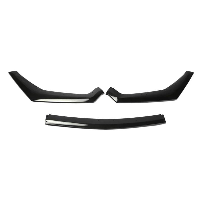 Auto Frontspoiler Lippe Für Ford Für Mustang Für GT 2018-2021 3Pcs Auto Vorderen Stoßfänger Lip Spoiler Seite Splitter Deflektor Body Kits Auto Frontlippe Spoiler(Glossy Black) von ZHANGWENLING