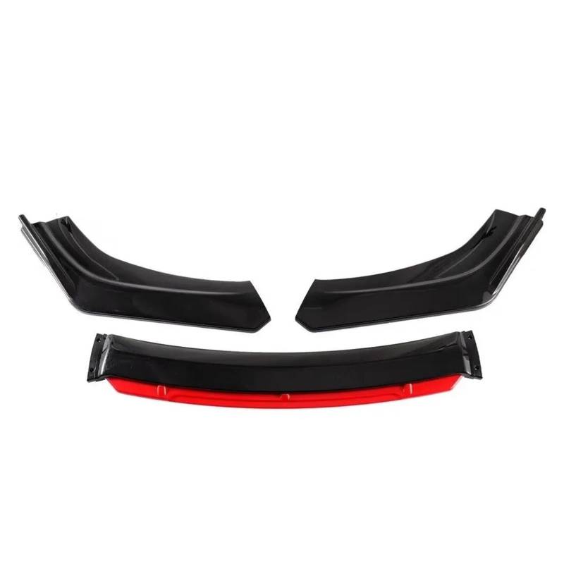 Auto Frontspoiler Lippe Für Mini Für Cooper Für R55 R56 Für F55 F56 Front Lip Spoiler Body Kit Tuning Diffusor Universal Front Lip Auto Frontlippe Spoiler(Black-Red) von ZHANGWENLING