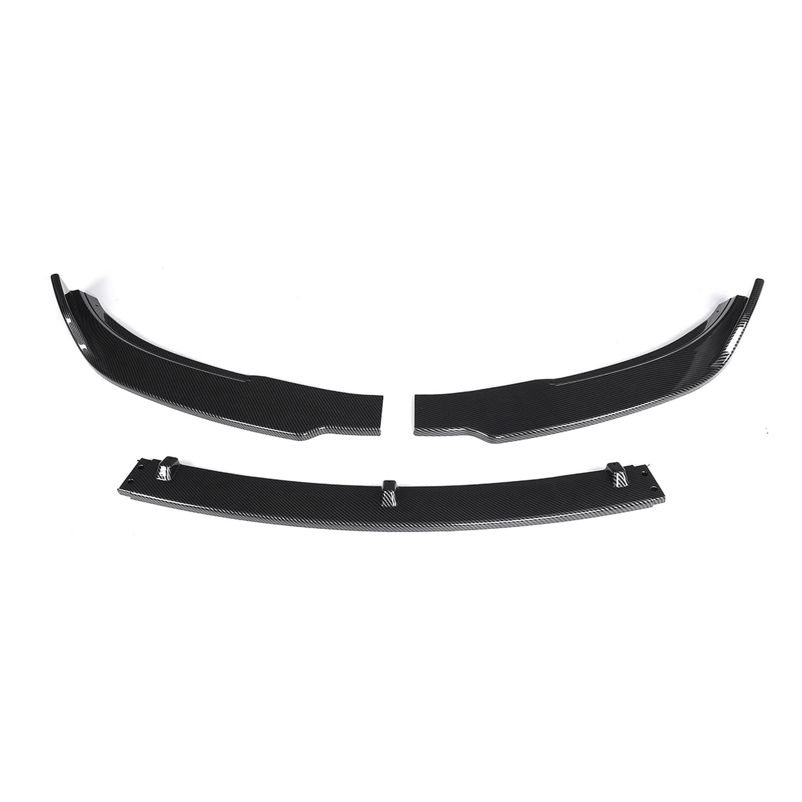 Auto Frontspoiler Lippe Für Tesla Für Modell 3 Für Limousine 2016-2019 3Pcs Auto Front Stoßstange Splitter Lip Body Kit Spoiler Diffusor Schutz Auto Frontlippe Spoiler(Carbon Fiber Look) von ZHANGWENLING