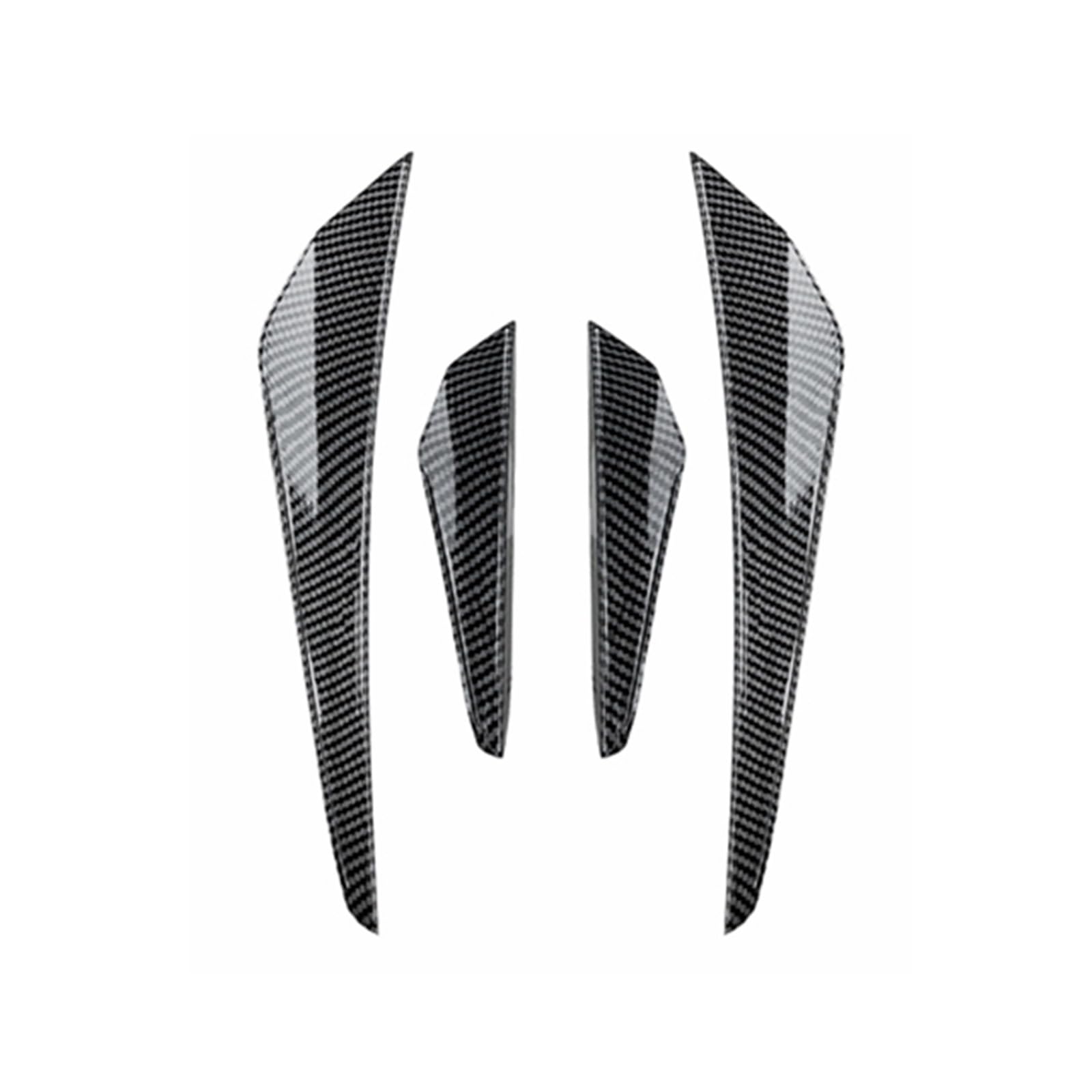 Auto Frontspoiler Lippe Für VW Für Golf 8 Für MK8 Für GTI Für GTD Für GTE Für Line 2020-2023 Front Lip Protector Ecke Diffusor Splitter Flossen Auto Frontlippe Spoiler(Carbon Look) von ZHANGWENLING