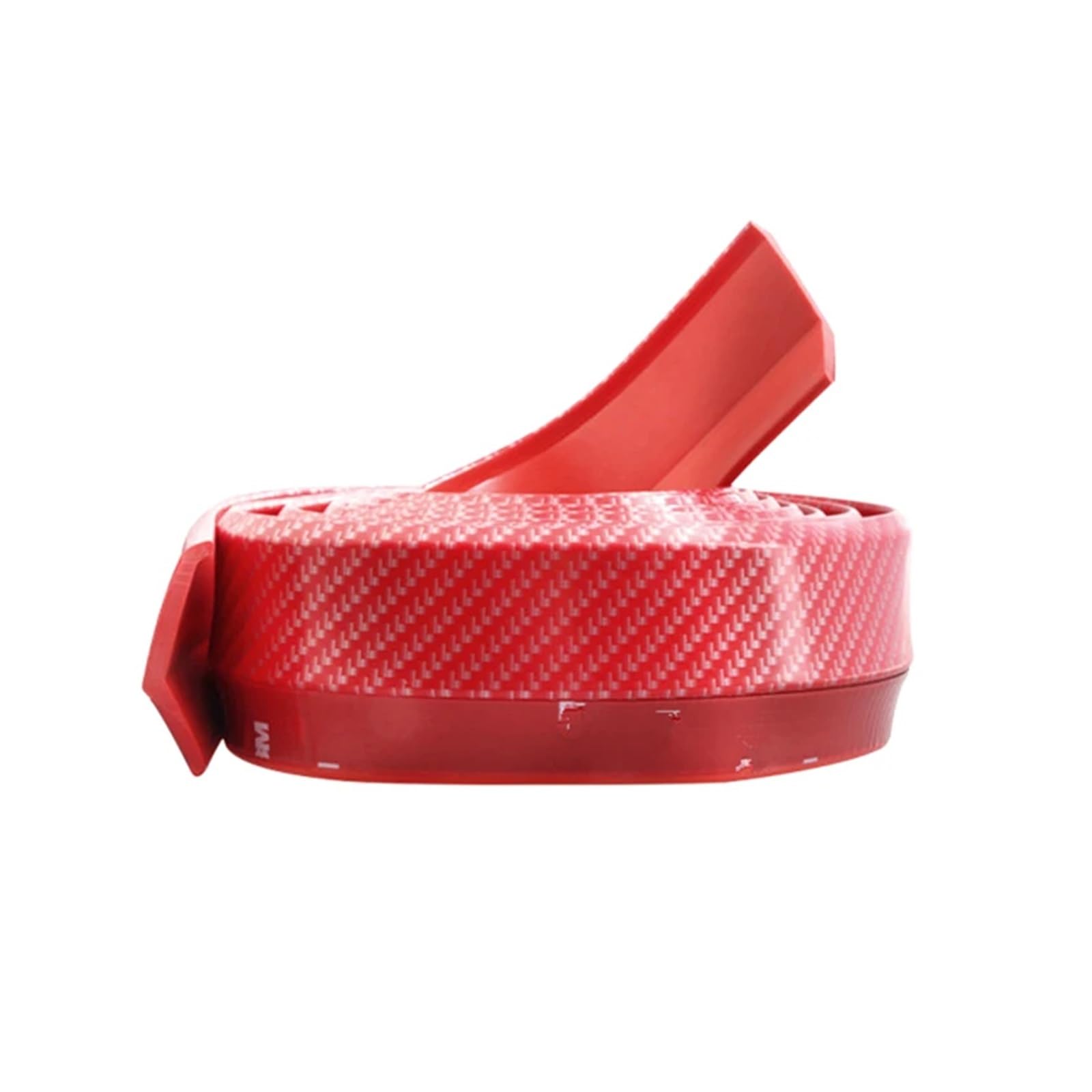 Auto Frontspoiler Lippe Universal Auto Vorderen Stoßfänger Anti Kollision Streifen Carbon Faser Gummi Streifen Auto Vorderen Stoßfänger Lippe Auto Lip Rock Schutz Auto Frontlippe Spoiler(Red) von ZHANGWENLING