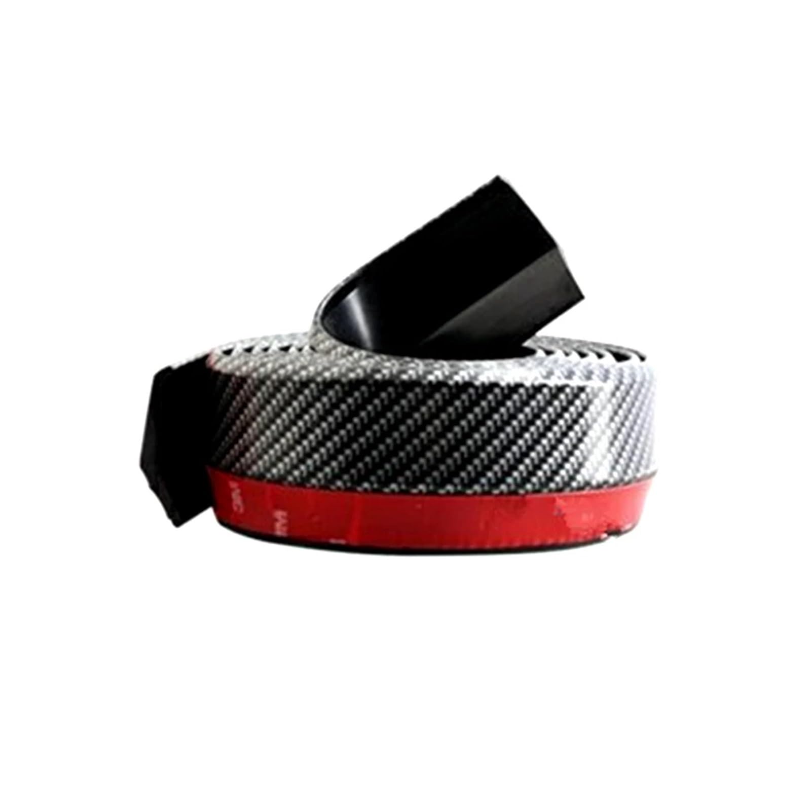Auto Frontspoiler Lippe Universal Auto Vorderen Stoßfänger Anti Kollision Streifen Carbon Faser Gummi Streifen Auto Vorderen Stoßfänger Lippe Auto Lip Rock Schutz Auto Frontlippe Spoiler(Schwarz) von ZHANGWENLING