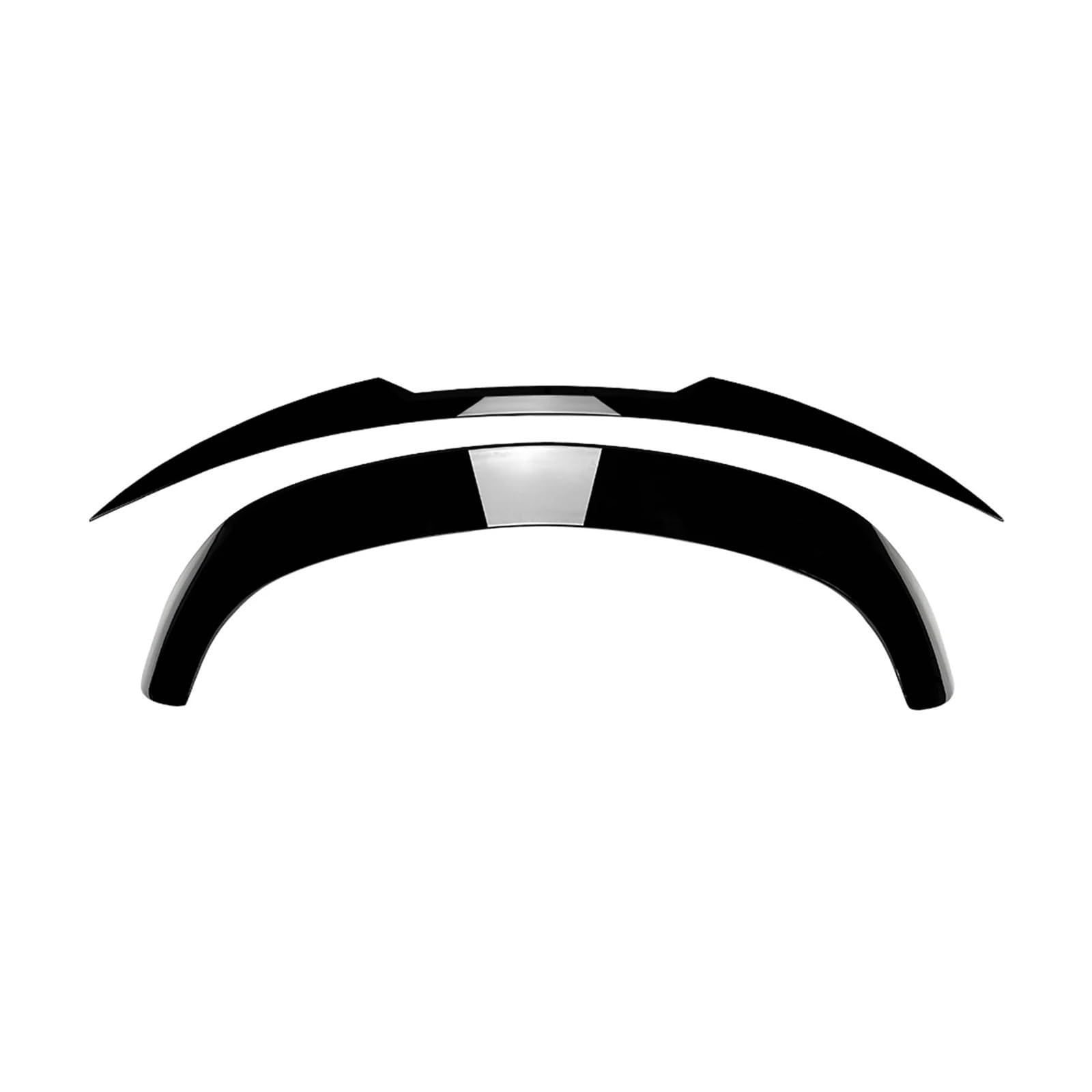 Heckspoiler Für Alfa Für Romeo Für Stelvio 2018-2024 4-Türer Hinten Mitte + Dach Spoiler Flügel Stamm Oberen Splitter Lip Heckflügel(Glossy Black) von ZHANGWENLING