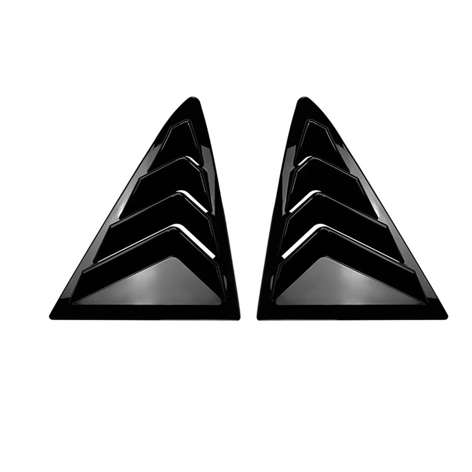 Heckspoiler Für Ford Für Fiesta MK8 2018 + Fenster Jalousien Spoiler Dreieck Fenster Auto Aufkleber Heckflügel(Glossy Black) von ZHANGWENLING