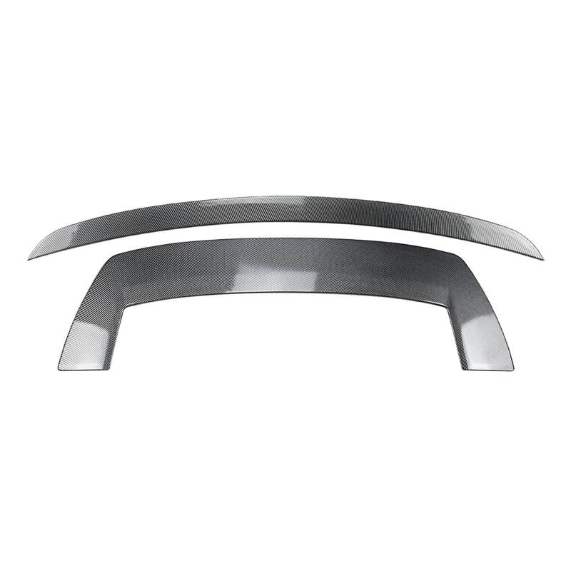 Heckspoiler Für Jeep Für Grand Für Cherokee SRT 2012-2021 Hinten Dach Spoiler Flügel & Mid Lip Schwanz Trim Stamm Deckel Heckflügel(Carbon Fiber Surface) von ZHANGWENLING