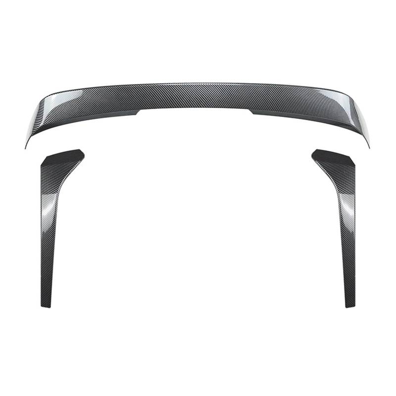 Heckspoiler Für VW Für Tiguan MK2 2017-2023 Hinten Stamm Dach Spoiler Flügel + Schwanz Fenster Seite Splitter Heckflügel(Carbon Fiber Look) von ZHANGWENLING