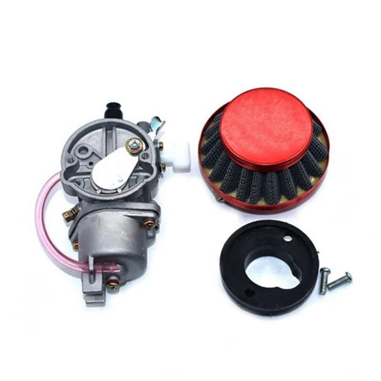 Motorrad Carburetor Für 47cc 49cc Für Mini Motor Dirt Pit Pocket Bike ATV Quad Go Kart Vergaser Mit 44mm Luftfilter Vergaser Motor(Red-PPR) von ZHANGWENLING