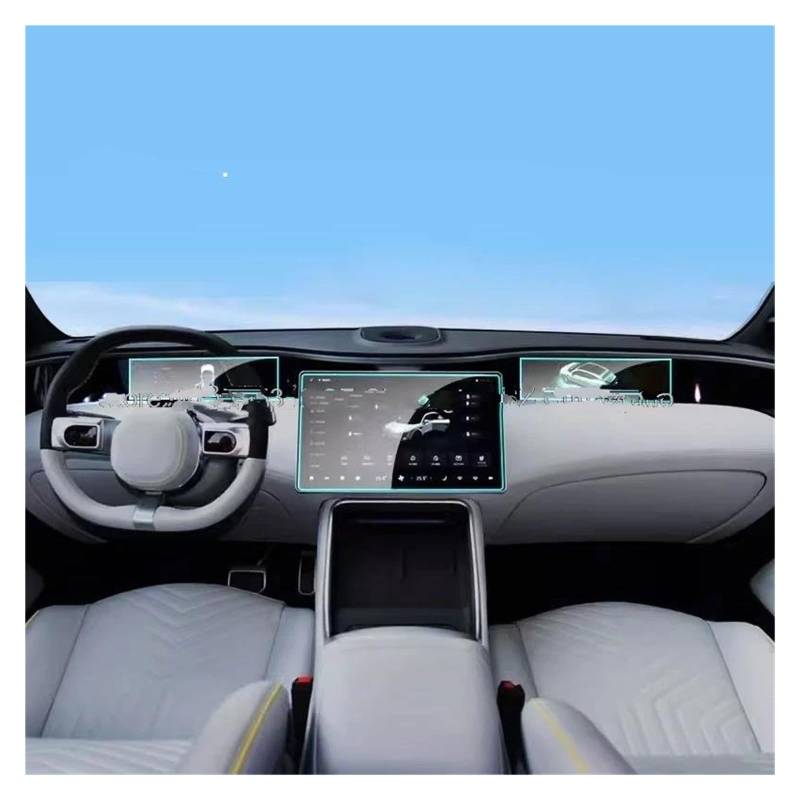 Auto Displayschutz Für AVATR 11 2023 2024 Auto Radio GPS Navigation Instrument Copilot Display Anti-Scratch Gehärtetes Glas Screen Protector Film GPS Transparent Displayschutzfolie von ZHANGZHENGYAO