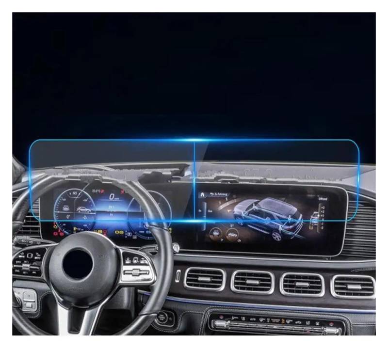 Auto Displayschutz Für Benz Für GLE 2020-2024 Für GLS GS Glas W167 V167 GLE350/450 X167 G463 G500 W222 Auto Navigation Gehärtetem Glas Film GPS Transparent Displayschutzfolie von ZHANGZHENGYAO
