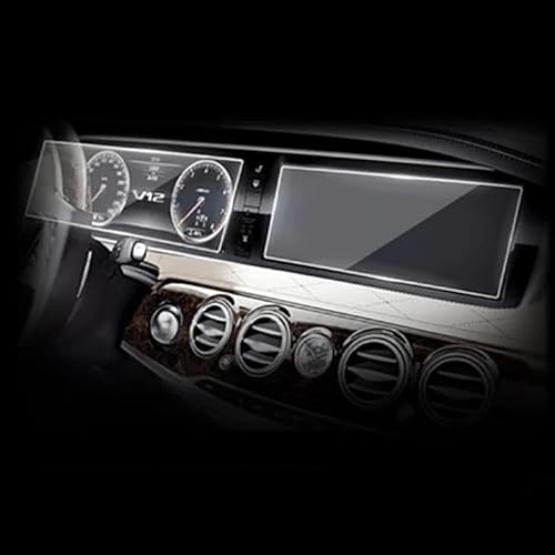 Auto Displayschutz Für Benz Für S-Klasse Auto GPS Navigation Film W221 W222 S350L-S500 2014-2017 LCD Bildschirm Gehärtetem Glas Schutz Film GPS Transparent Displayschutzfolie(GPS and Instrument) von ZHANGZHENGYAO