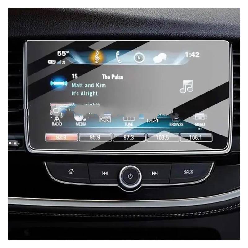 Auto Displayschutz Für Buick Für Encore Für IntelliLink 2018-2022 Auto Navigation 8-Zoll Screen Protector Auto Innen Zubehör Gehärtetem Glas Film GPS Transparent Displayschutzfolie von ZHANGZHENGYAO