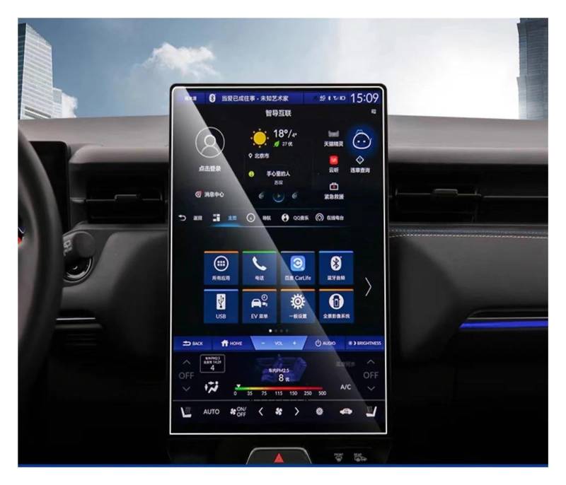 Auto Displayschutz Für ENS1 2022-2023 LCD GPS Navigation UND Dashboard Gehärtetes Glas Displayschutzfolie Zubehör GPS Transparent Displayschutzfolie(GPS) von ZHANGZHENGYAO