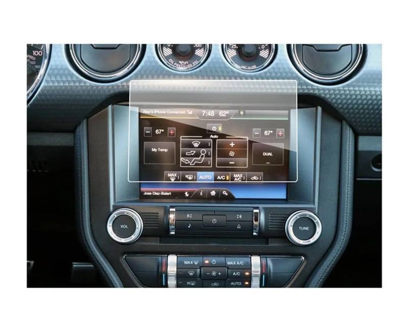Auto Displayschutz Für Ford Für Mustang 2021 Auto Radio GPS Navigation Innen Zubehör Auto Touchscreen Protector Gehärtetem Glas Film 8 Zoll GPS Transparent Displayschutzfolie von ZHANGZHENGYAO