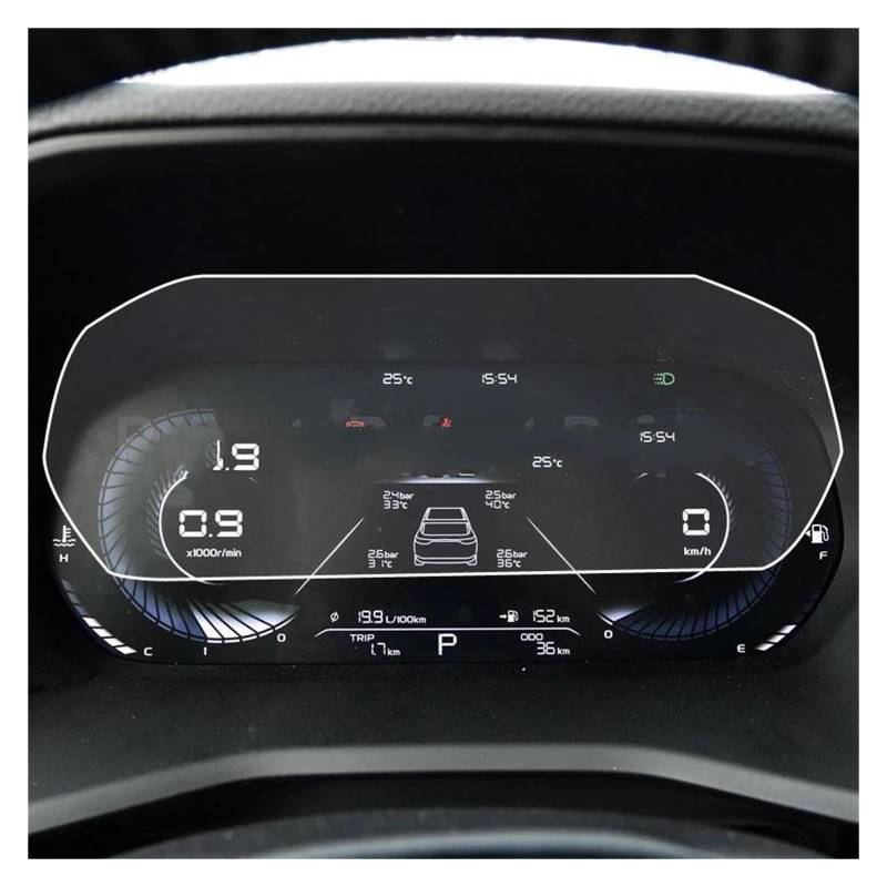 Auto Displayschutz Für Geely Für Emgrand 2022 Instrument Anti Scratch Film Gehärtetem Glas Screen Protector Dashboard Bildschirm Dash Board GPS Transparent Displayschutzfolie von ZHANGZHENGYAO