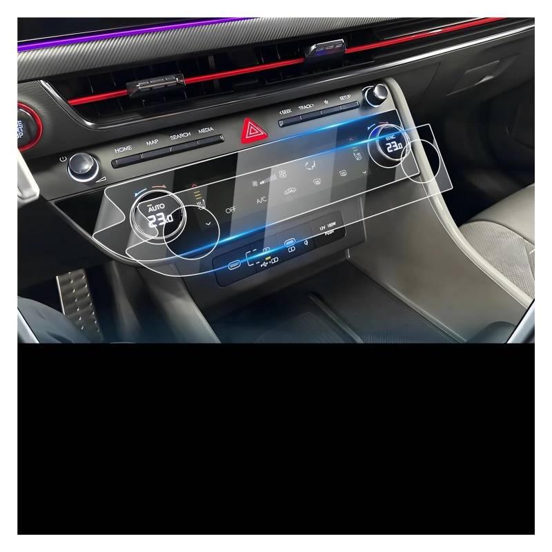 Auto Displayschutz Für Hyundai Für Sonata 2024 Auto Multimedia Radio Display Auto Innen Zubehör Nano Screen Protector GPS Transparent Displayschutzfolie(12.3-Inch) von ZHANGZHENGYAO