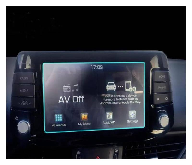 Auto Displayschutz Für Hyundai Für Tucson 2019 8 Zoll Auto GPS Navigation Schutz Film Gehärtetes Glas Screen Protector Dekoration Refit Anti-Scratch GPS Transparent Displayschutzfolie(176X99mm 1PCS) von ZHANGZHENGYAO