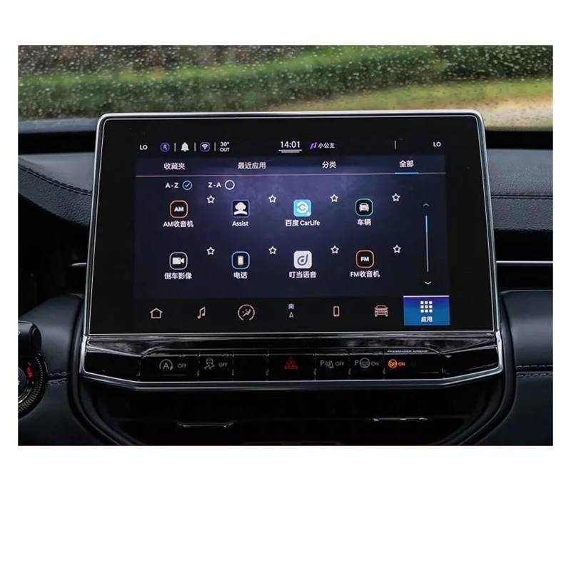 Auto Displayschutz Für Jeep Für Kompass 2021 2022 DVD GPS Multimedia LCD Schutz Gehärtetem Glas Navigation Display-schutzfolie GPS Transparent Displayschutzfolie(for 10.1 inch) von ZHANGZHENGYAO