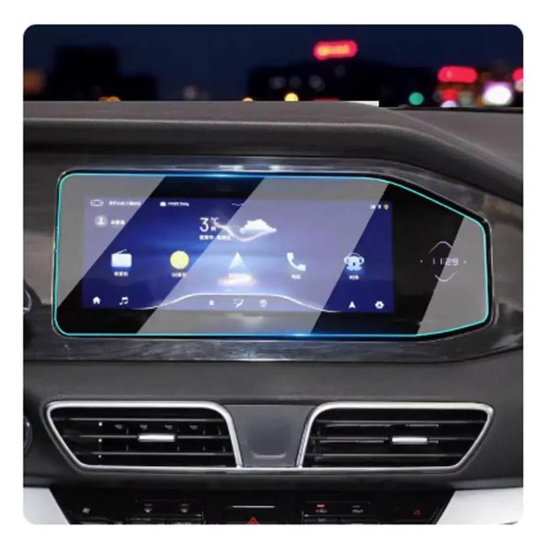 Auto Displayschutz Für Kaiyi Für X3 2022 2023 10,25 Zoll Auto Infotainment Radio GPS Navigation Screen Protector Film Gehärtetes Glas GPS Transparent Displayschutzfolie(for GPS) von ZHANGZHENGYAO