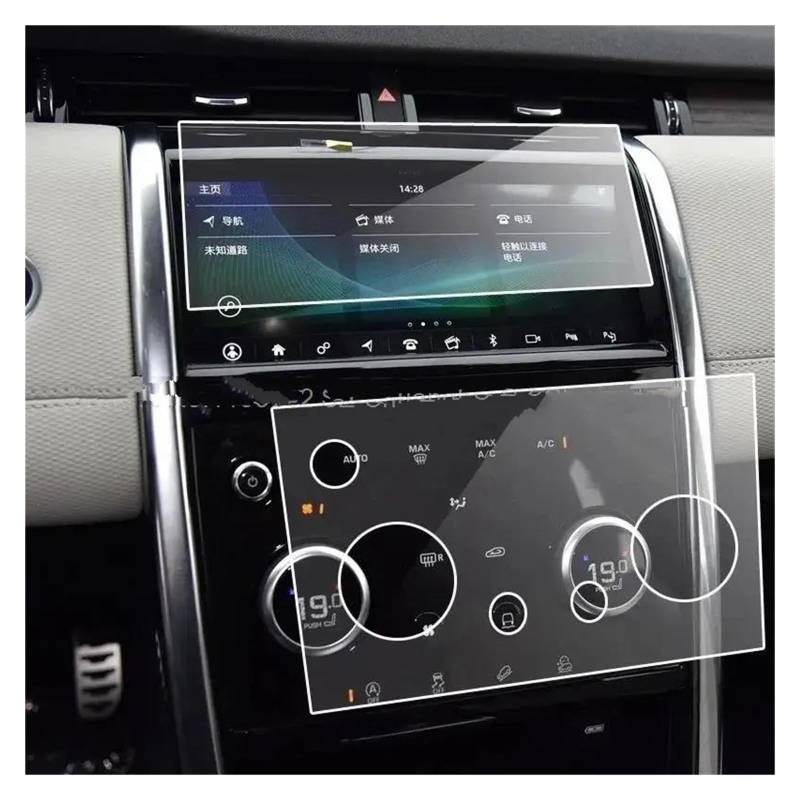 Auto Displayschutz Für Land Für Rover Für Entdeckung Sport L550 2020 Auto GPS Navigation Klimaanlage LCD Bildschirm Gehärtetes Glas Screen Protector GPS Transparent Displayschutzfolie von ZHANGZHENGYAO