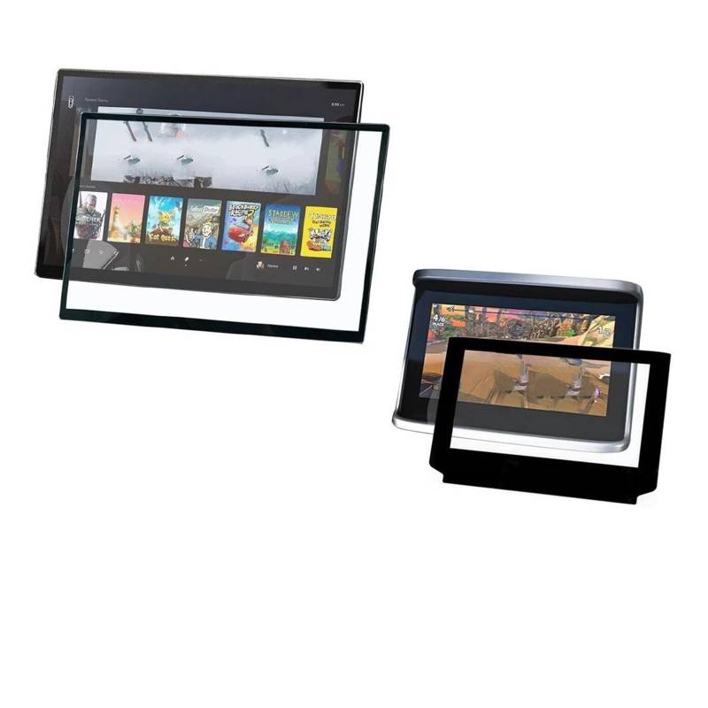 Auto Displayschutz Für Tesla Für Modell SX 2021-2024 Navigation Hinten Bildschirm Anti-Scratch-Film Zubehör HD Gehärtetem Glas Screen Protector GPS Transparent Displayschutzfolie(for S 2Pcs Set) von ZHANGZHENGYAO