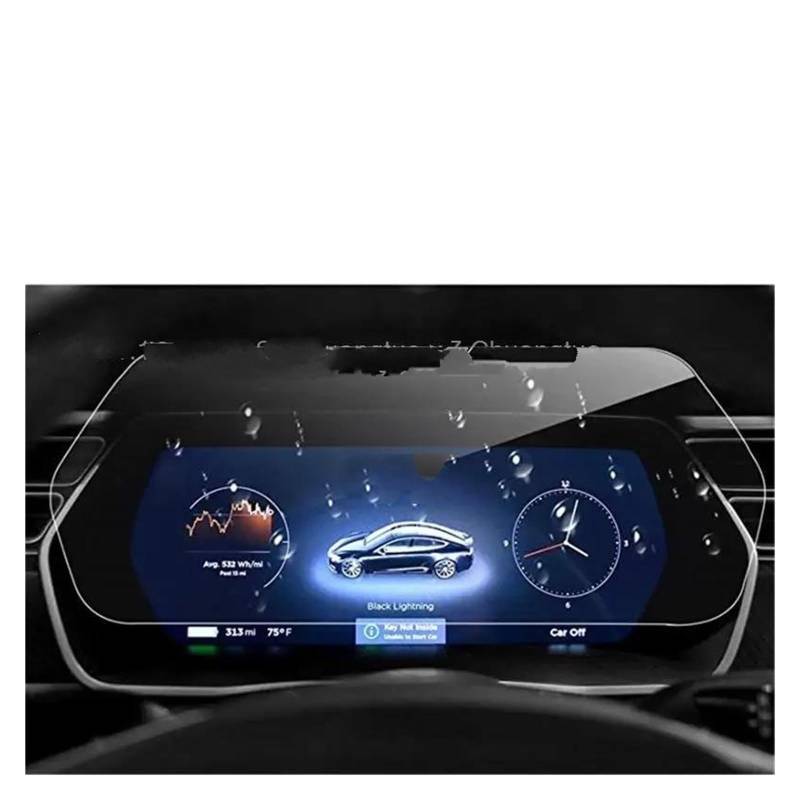 Auto Displayschutz Für Tesla Für Modus S Für Modell X 2017-2021 Instrument Panel Anti Scratch Film Zubehör Gehärtetem Glas Screen Protector GPS Transparent Displayschutzfolie von ZHANGZHENGYAO