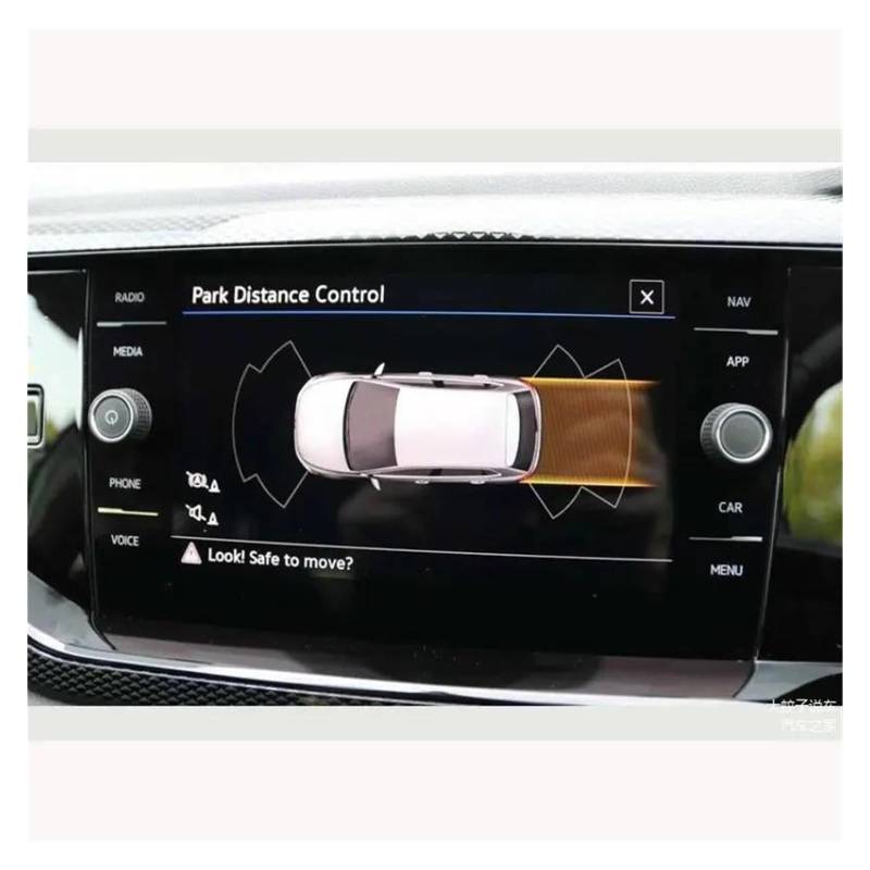 Auto Displayschutz Für VW Für Polo 6 Discover Media 8 Zoll 2019 2020 2021 2022 Auto Navigation Bildschirm Gehärtetes Glas Displayschutzfolie GPS Transparent Displayschutzfolie von ZHANGZHENGYAO