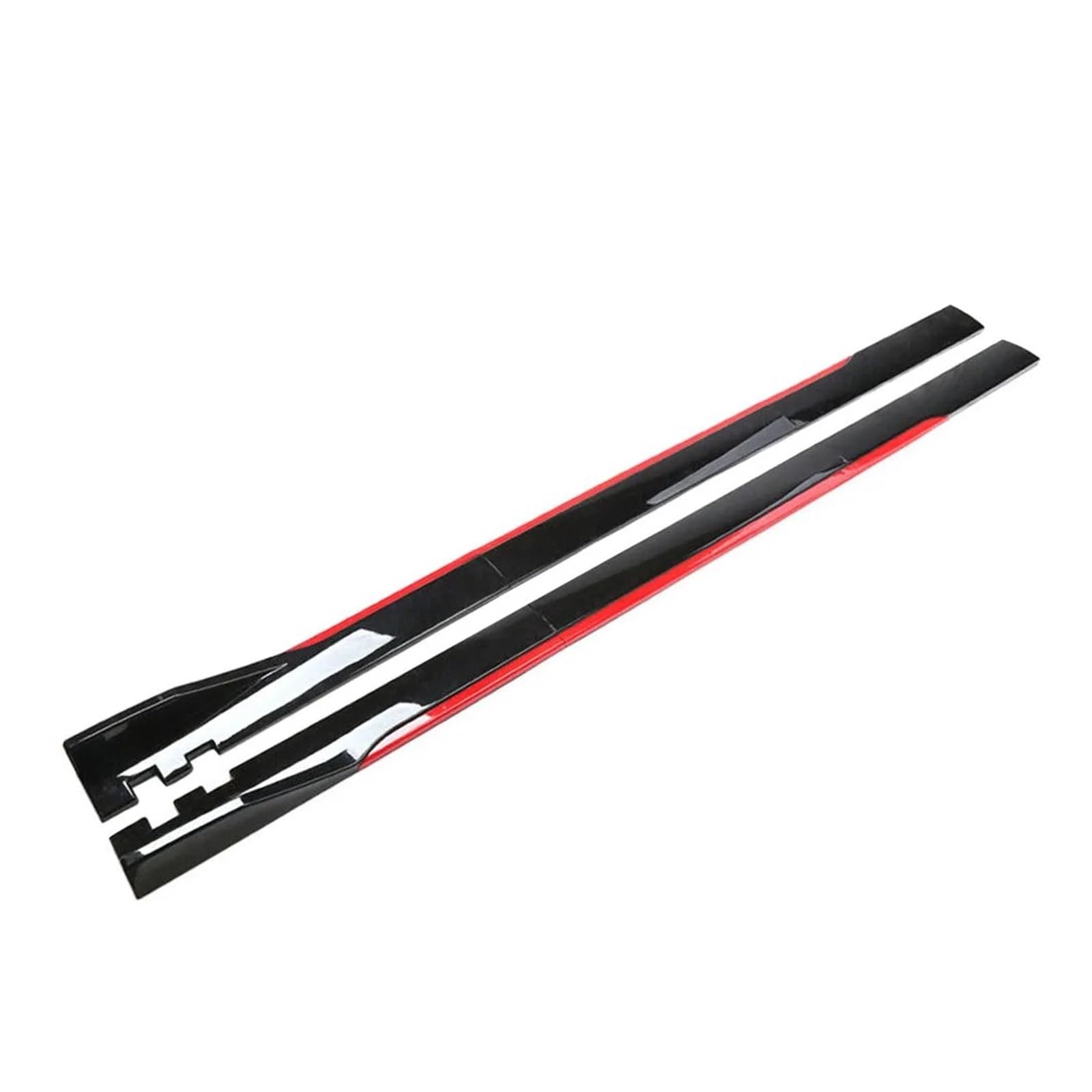 Seitenschweller 2M/2,2M Auto Universal Seitenschweller Verlängerung Rocker Panels Lip Splitter 6PCS Seite Spoiler ABS Auto-Seitenschweller(1Black red 2.2m) von ZHANGZHENGYAO