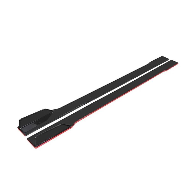 Seitenschweller 2M/2,2M Auto Universal Seitenschweller Verlängerung Rocker Panels Lip Splitter 6PCS Seite Spoiler ABS Auto-Seitenschweller(Black red 2m) von ZHANGZHENGYAO