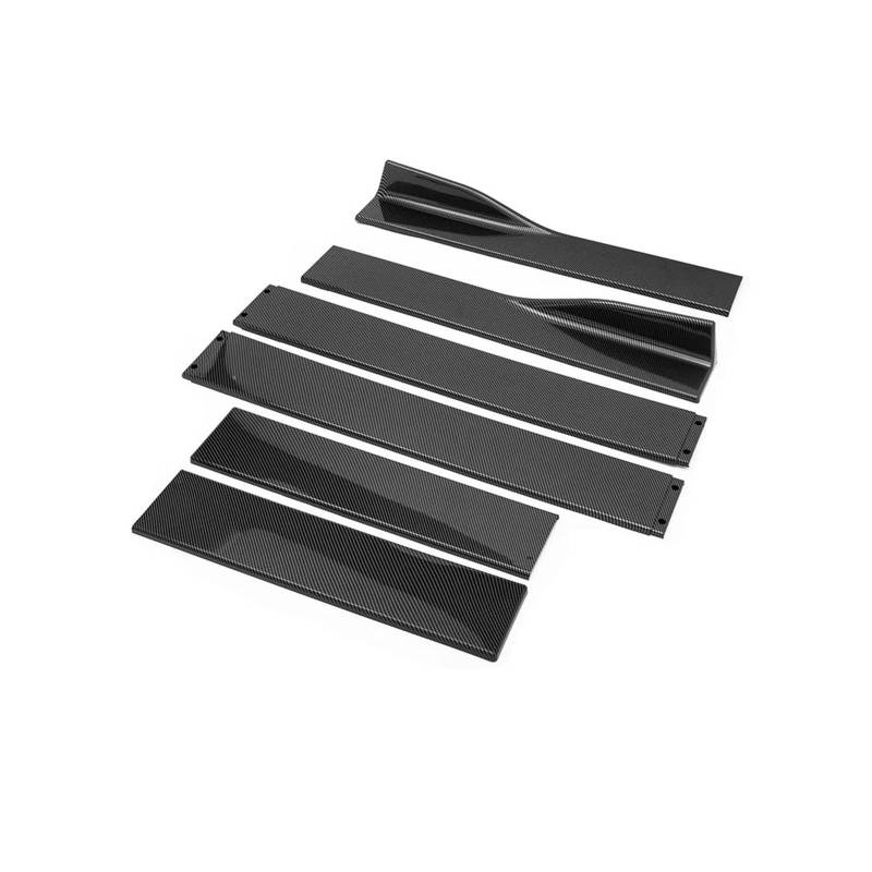 Seitenschweller 2M/2,2M Auto Universal Seitenschweller Verlängerung Rocker Panels Lip Splitter 6PCS Seite Spoiler ABS Auto-Seitenschweller(Carbon fiber 2m) von ZHANGZHENGYAO