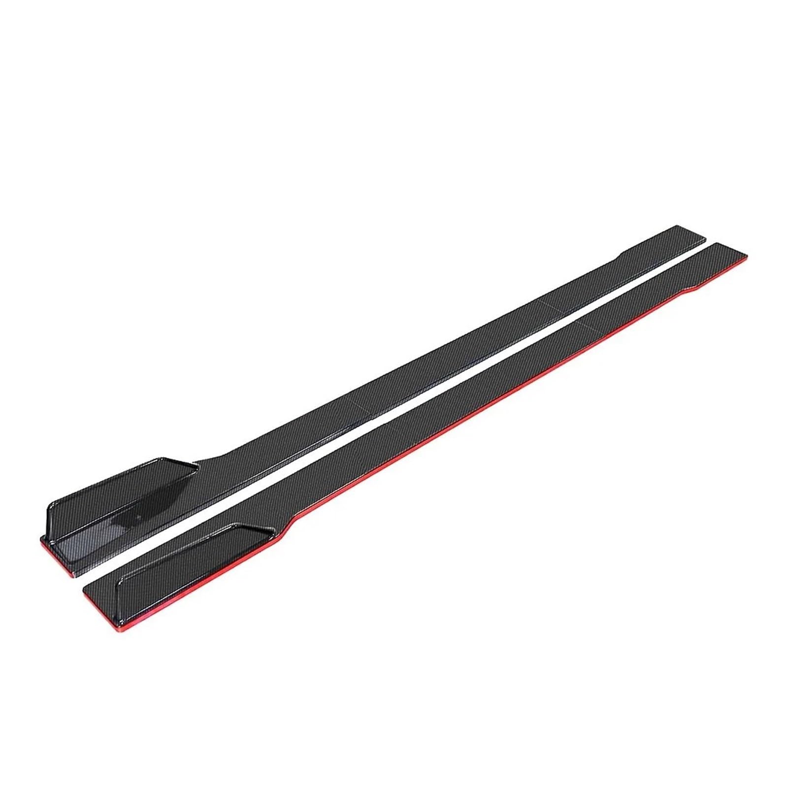 Seitenschweller 2M/2,2M Auto Universal Seitenschweller Verlängerung Rocker Panels Lip Splitter 6PCS Seite Spoiler ABS Auto-Seitenschweller(Carbon red 2.2m) von ZHANGZHENGYAO