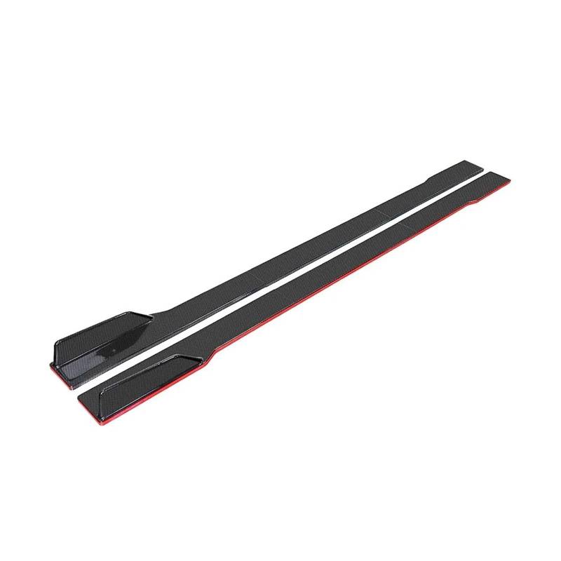 Seitenschweller 2M/2,2M Auto Universal Seitenschweller Verlängerung Rocker Panels Lip Splitter 6PCS Seite Spoiler ABS Auto-Seitenschweller(Carbon red 2m) von ZHANGZHENGYAO